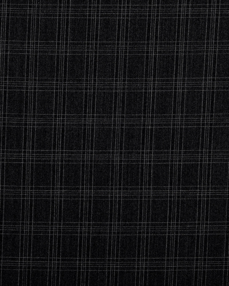 VBC Dark Grey Checks Twill Pant