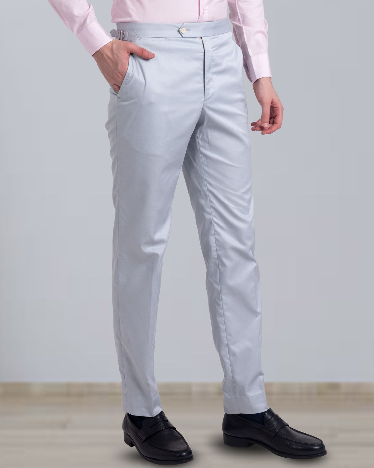 Grey Cotton Dress Pant - 1