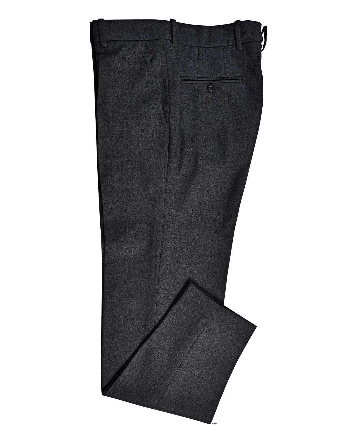 Dugdale Dark Grey Wool Flannel Pant - 1