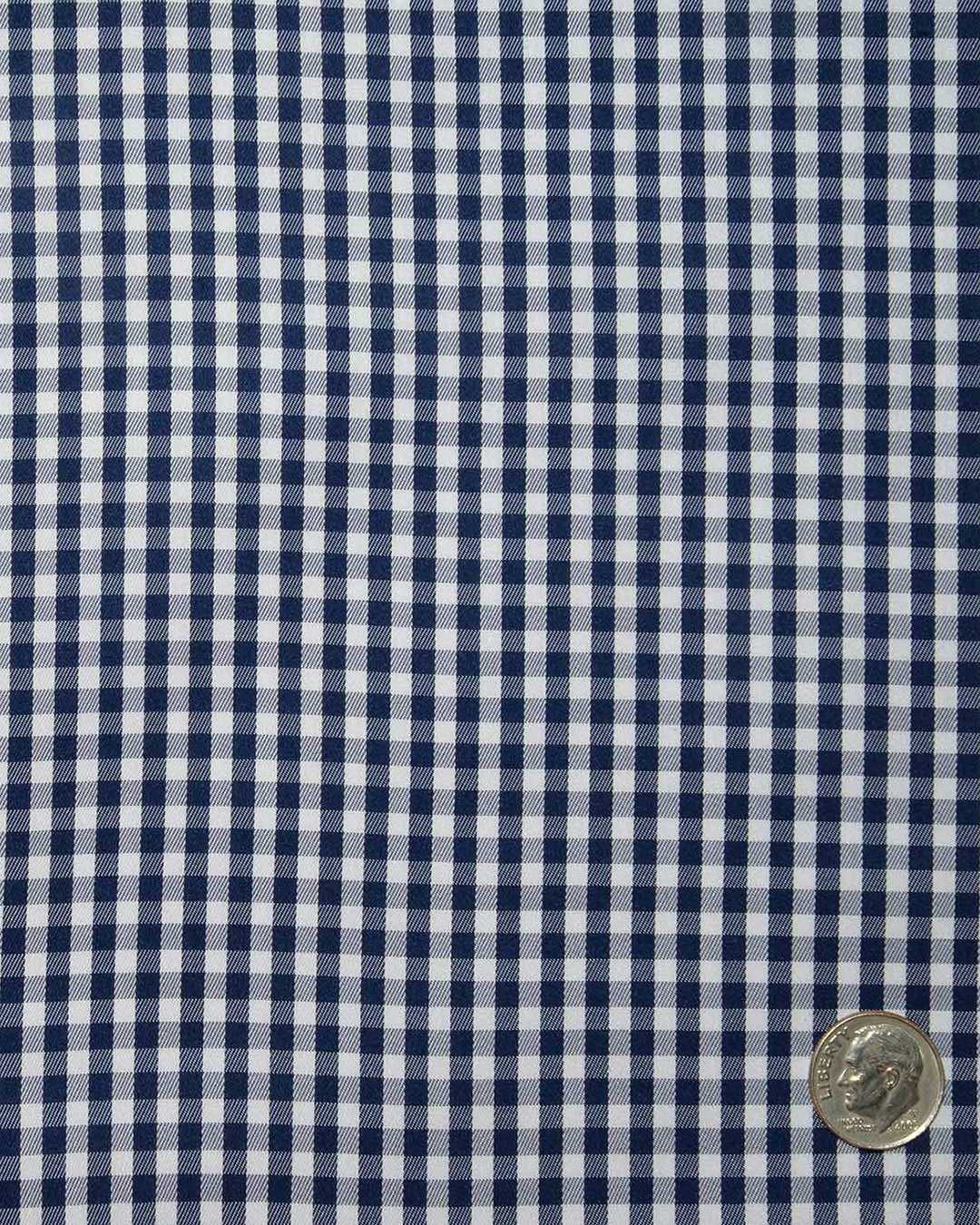 Navy and White Macro Gingham Checks Shirt - 4