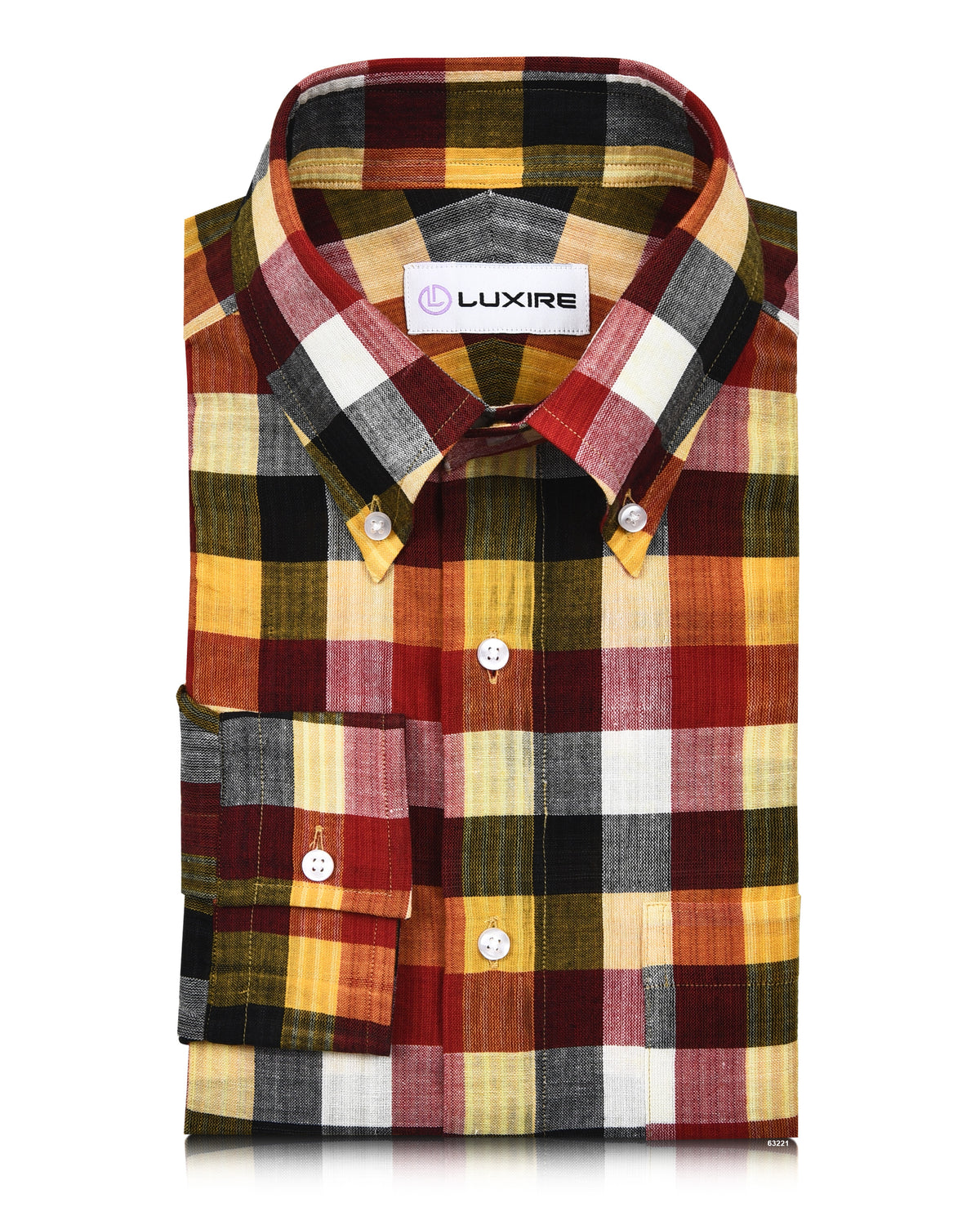 Red Yellow Bleeding Madras checks - 1