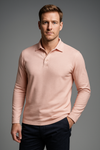 EZS Aria Pink Long Sleeve Polo