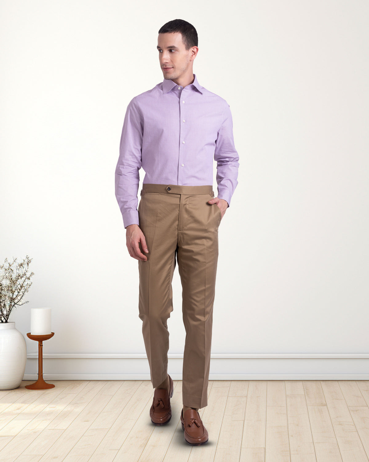Mauve Gingham Checks Shirt - 4