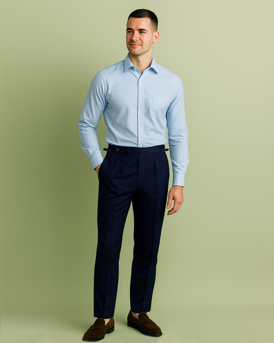 Vitale Barberis Canonico - 120s 2 Ply Navy Pant