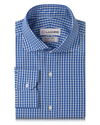 Albini Blue Casual Tartan Checks Shirt