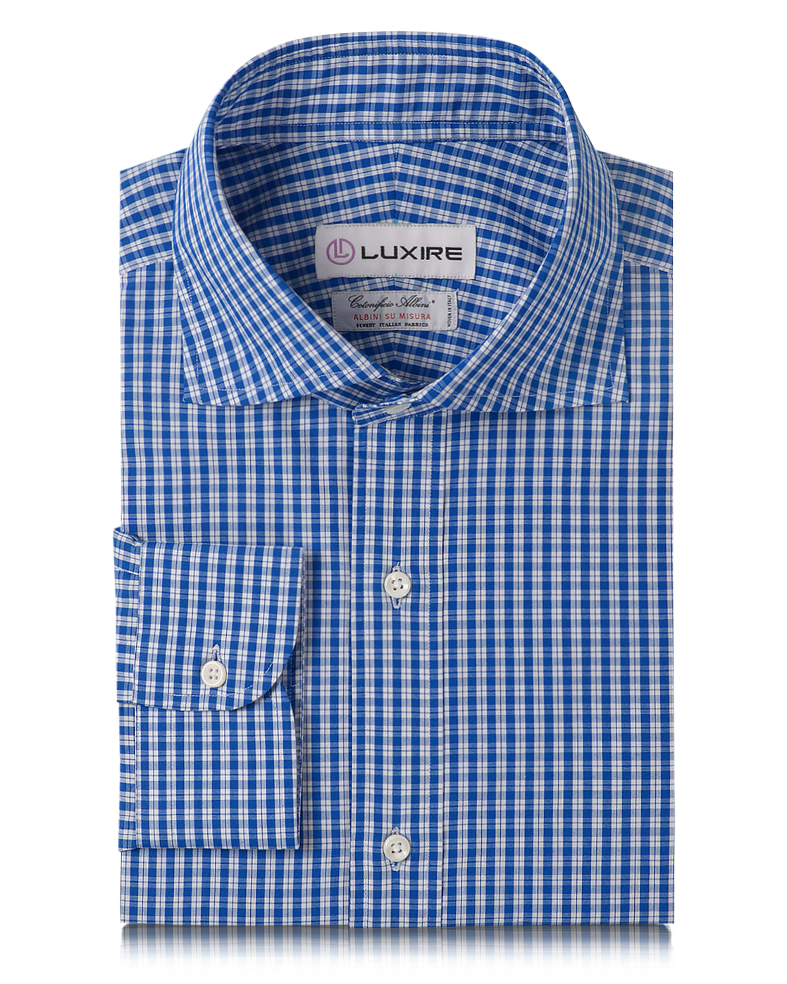 Albini Blue Casual Tartan Checks Shirt - 2