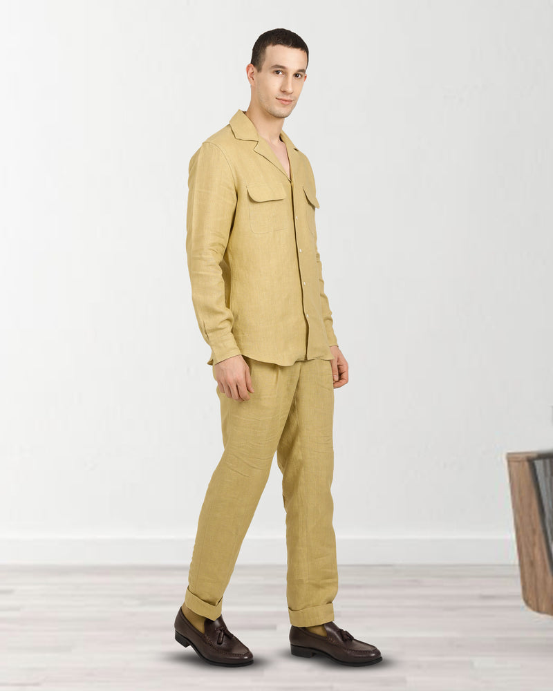 Goldish Yellow Linen