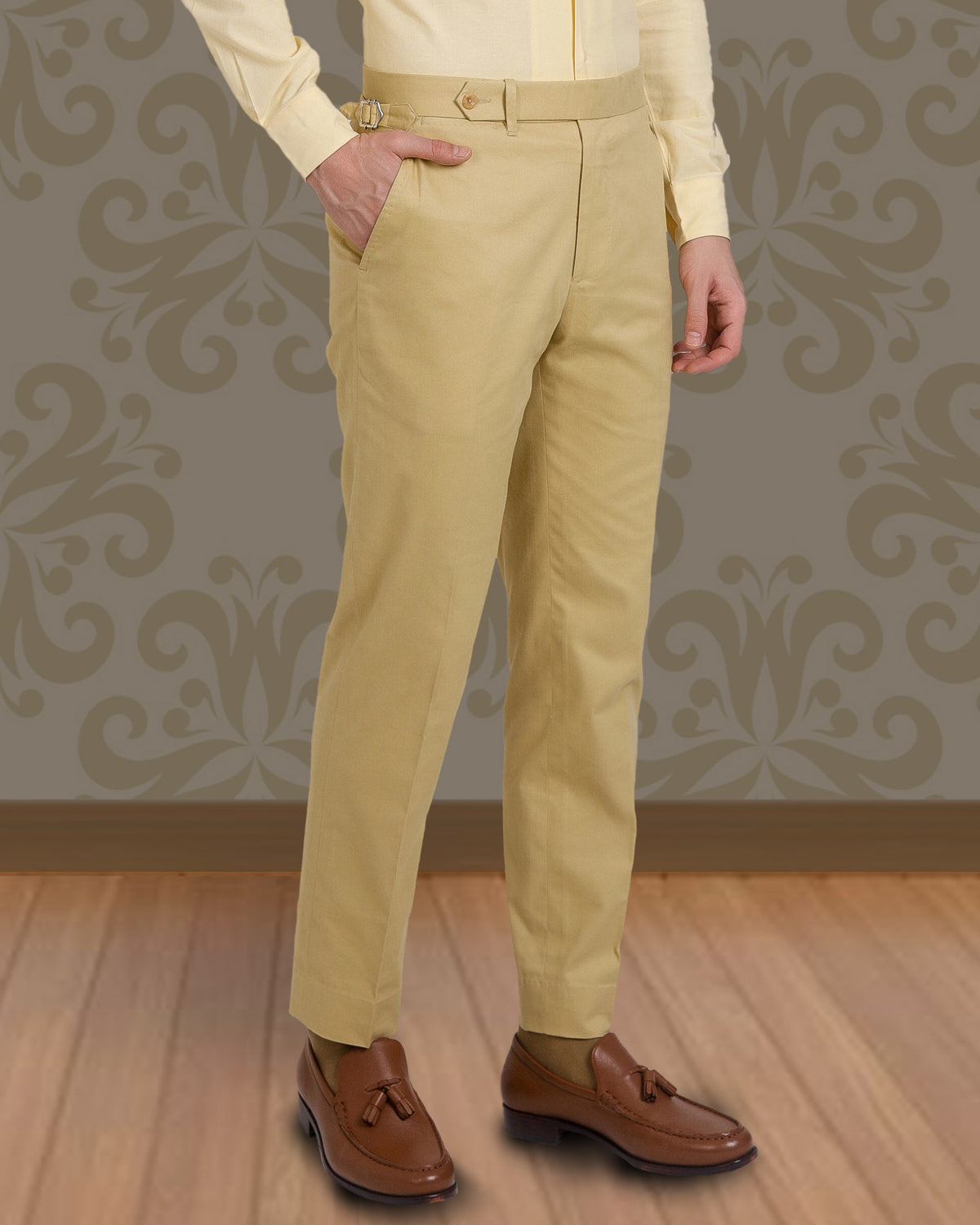 Mellow Mustard Soft Twill Dress Pant - 1
