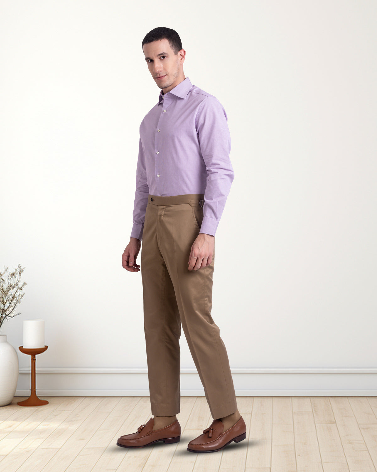 Mauve Gingham Checks Shirt - 3