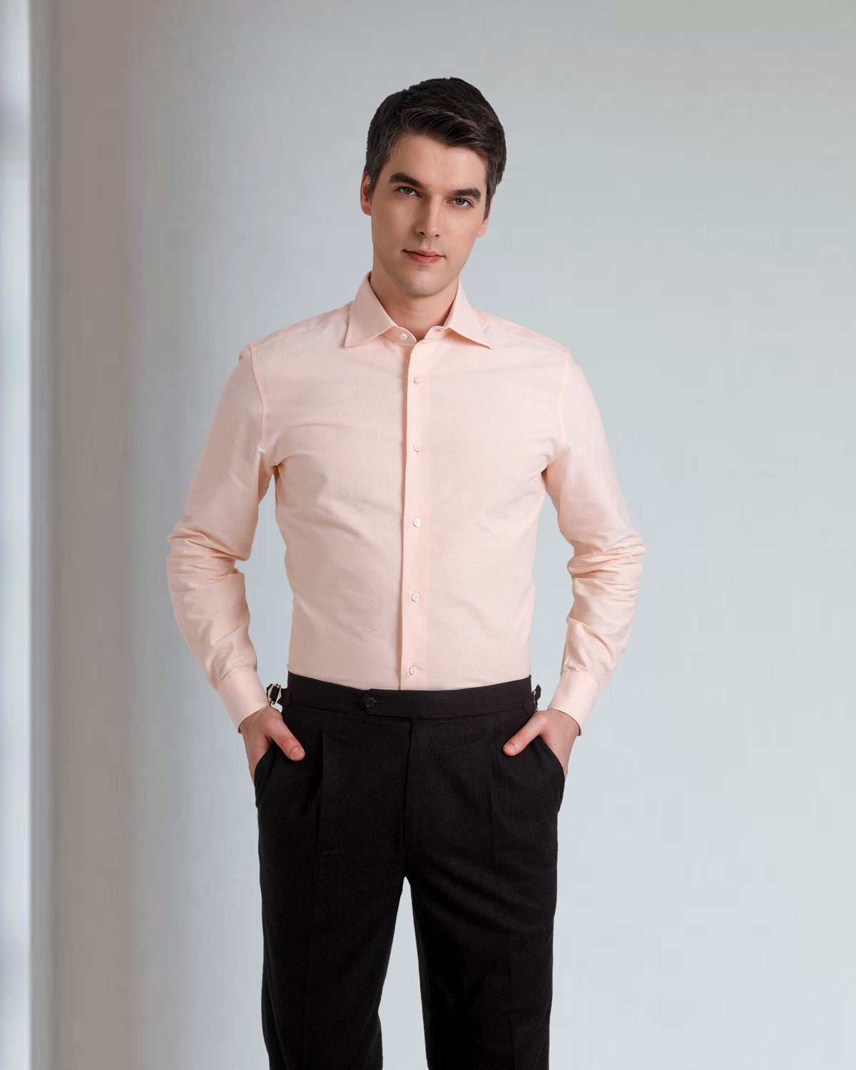 VBC Dark Brown Flannel Dress Pant - 4