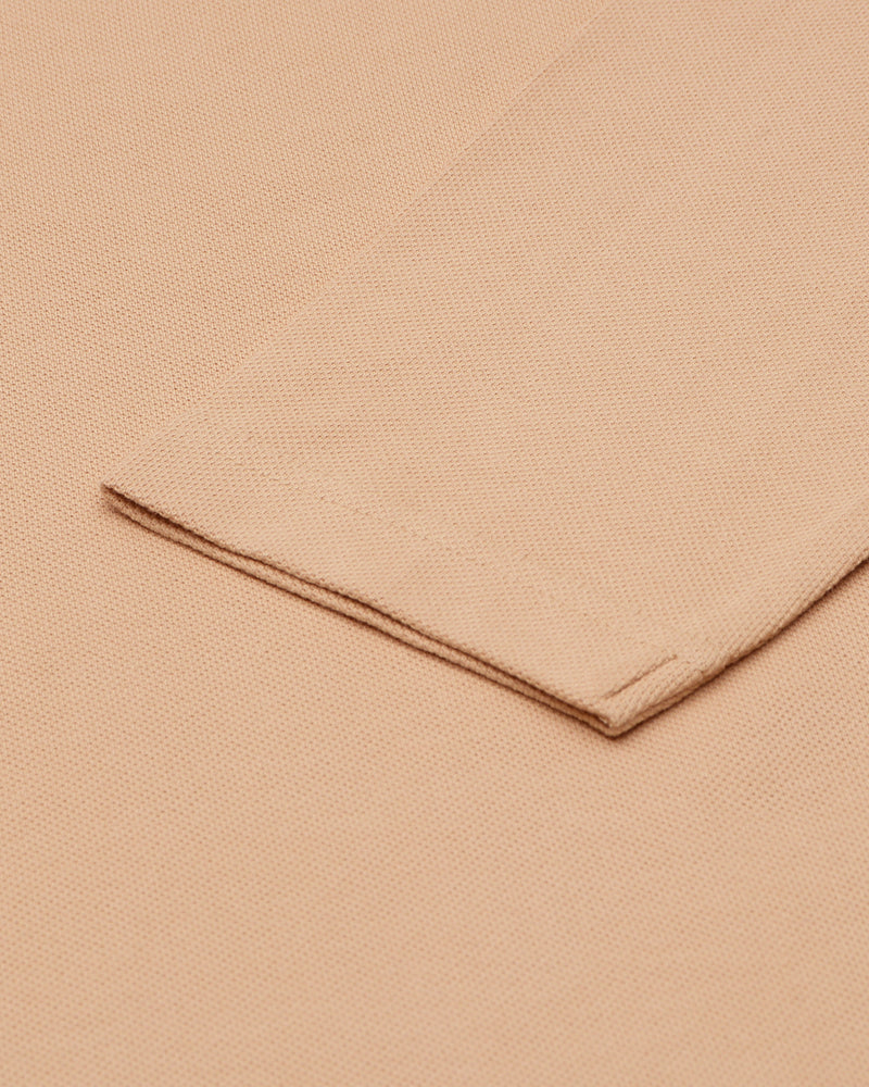 EZS Aria Beige Long Sleeve Polo