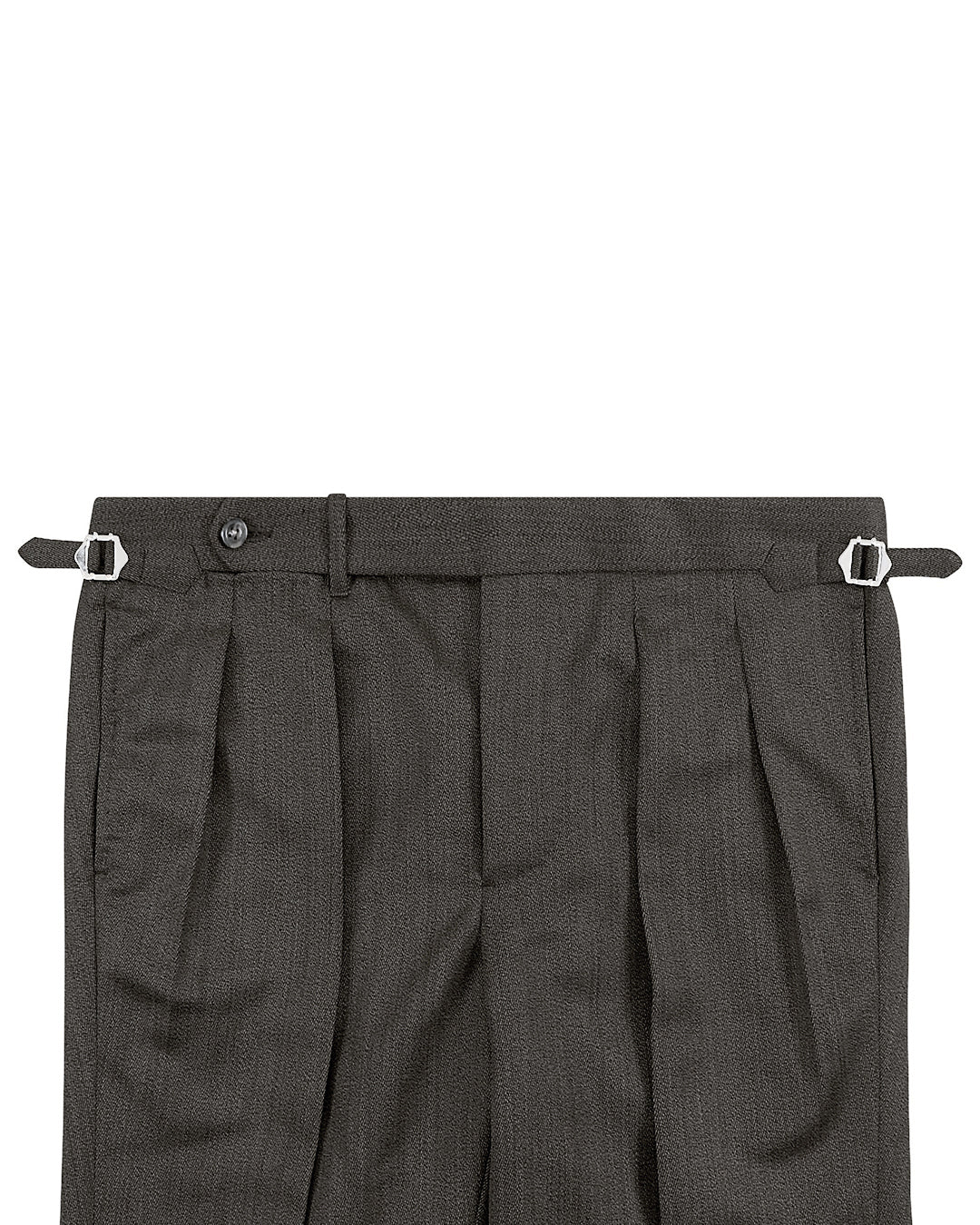 Drapers: Beige Covert Wool High Waisted Pant - 2