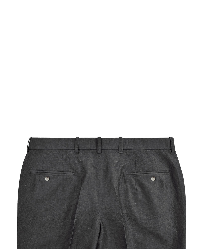 Vitale Barberis Canonico -  Dark Grey Wool Linen Dress Pant