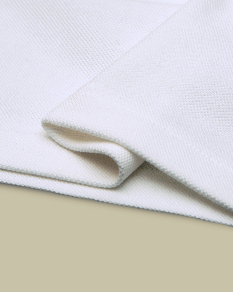 EZS Aria White Long Sleeve Polo