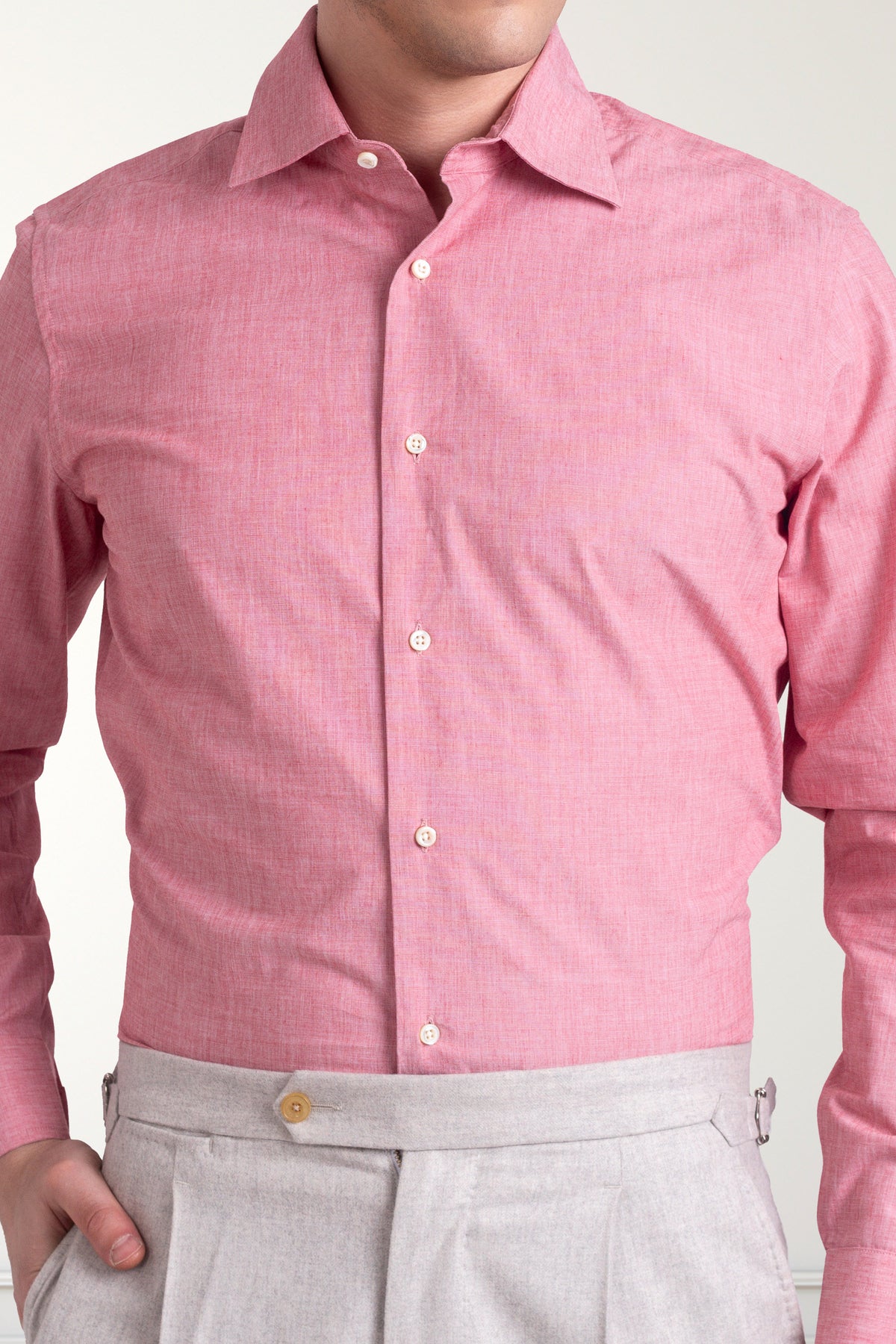 Summer Red End on End Shirt - 4