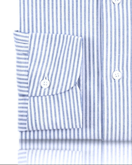 Navy University Stripes Oxford Shirt - 12