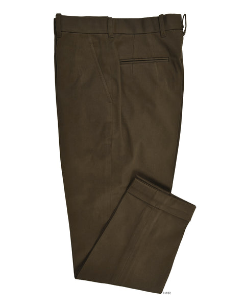 Dacota Soft Dark Brown Stretch Twill Pants