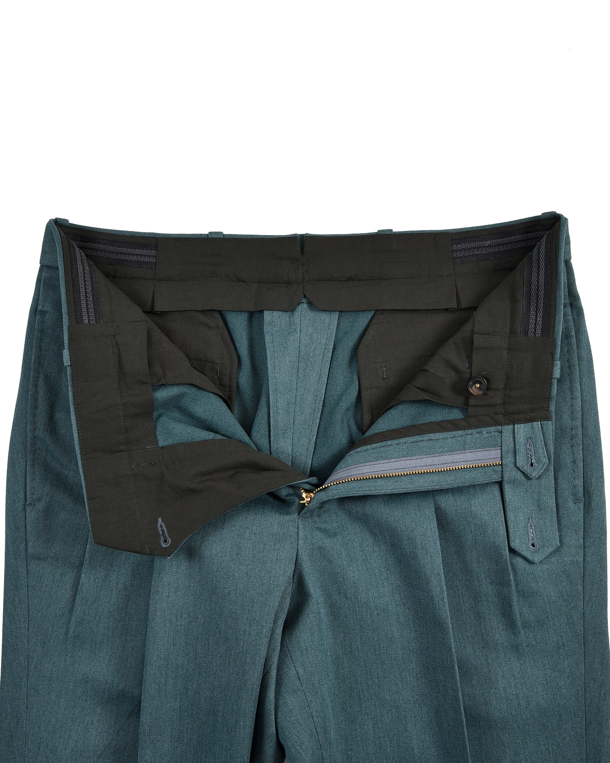 Dark Shaded Green Cotton Twill Pant - 5