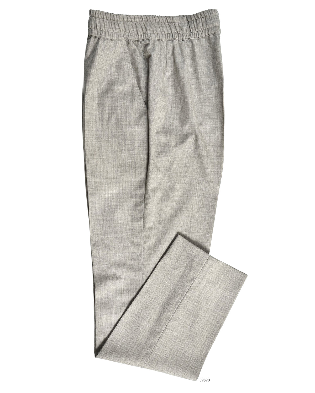 Drago Grey Fine Worsted Wool Drawstring Pants - 1