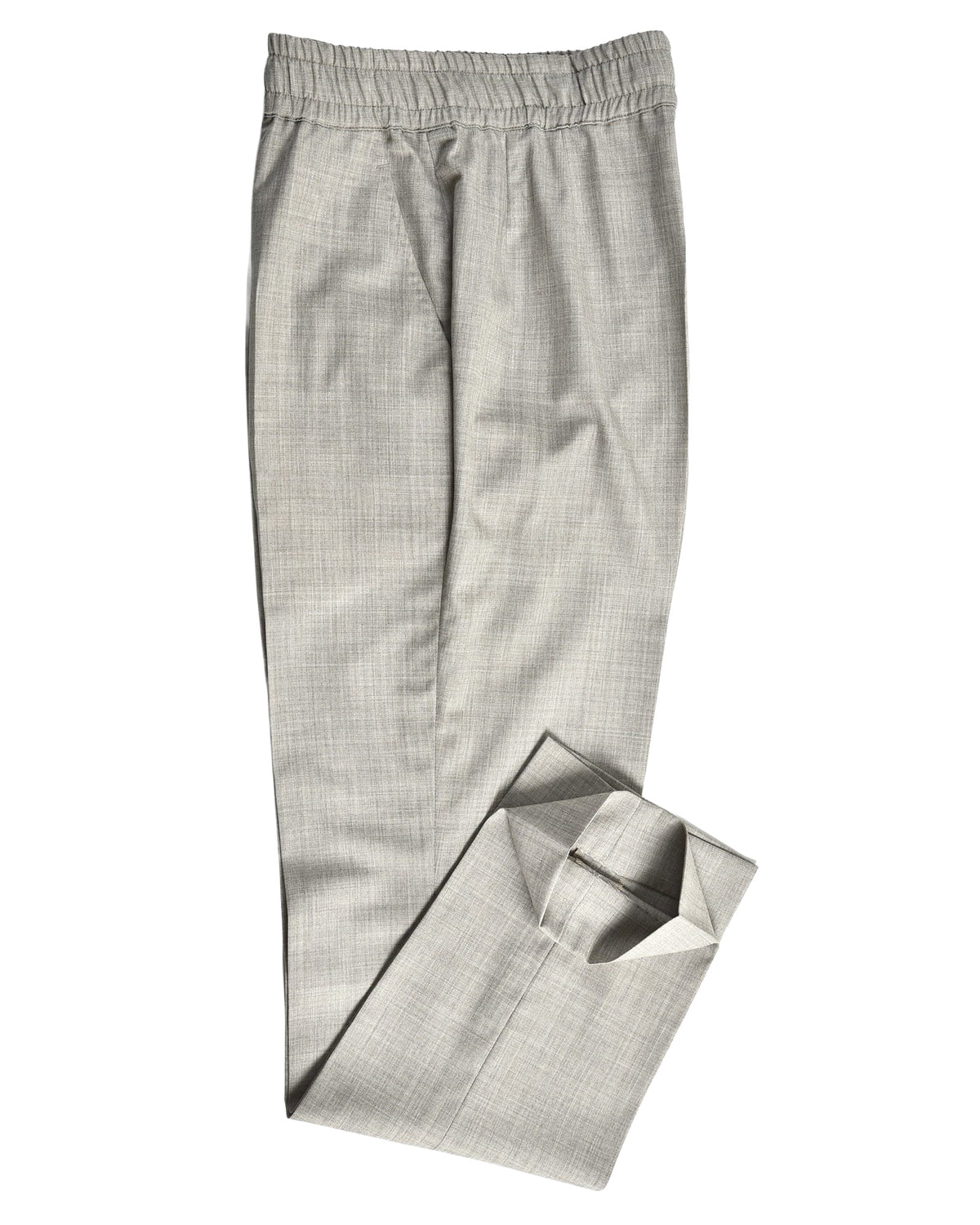 Drago Grey Fine Worsted Wool Drawstring Pants - 3