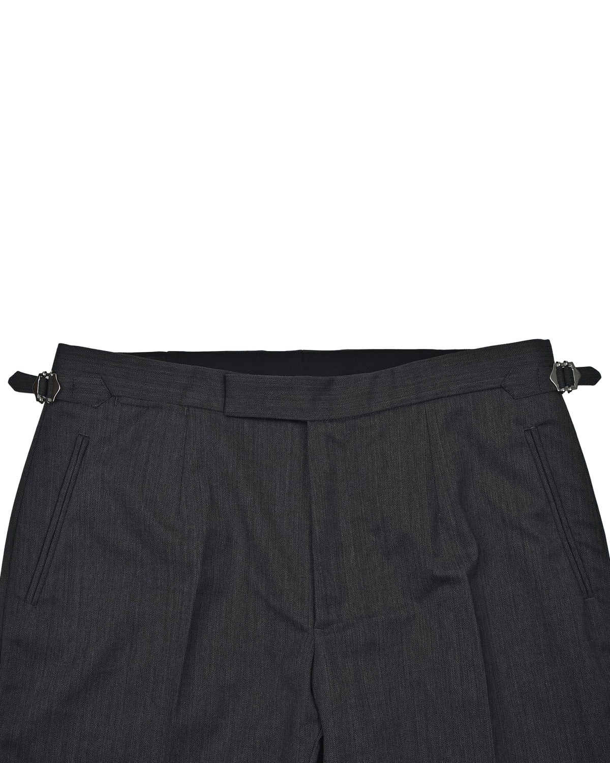 Performance Chino: Grey Herringbone - 2