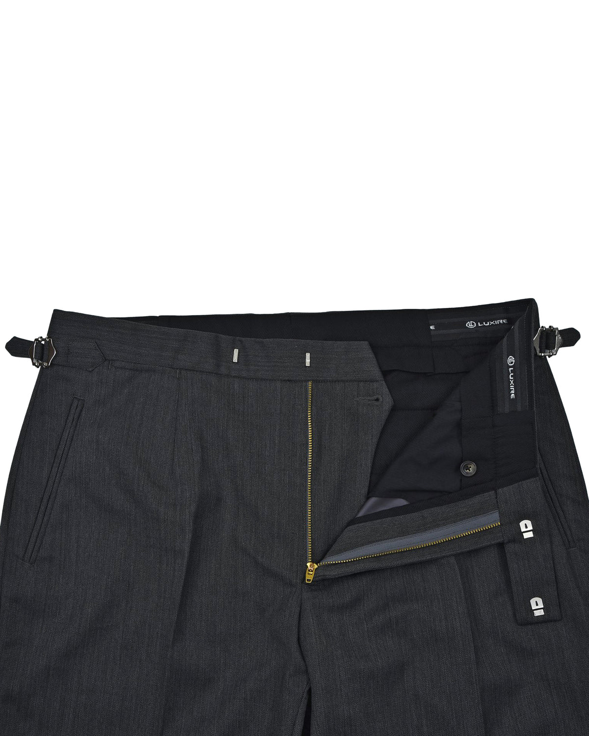 Performance Chino: Grey Herringbone - 4