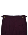 Gurkha Pants in Fresco Matt Wine Twill