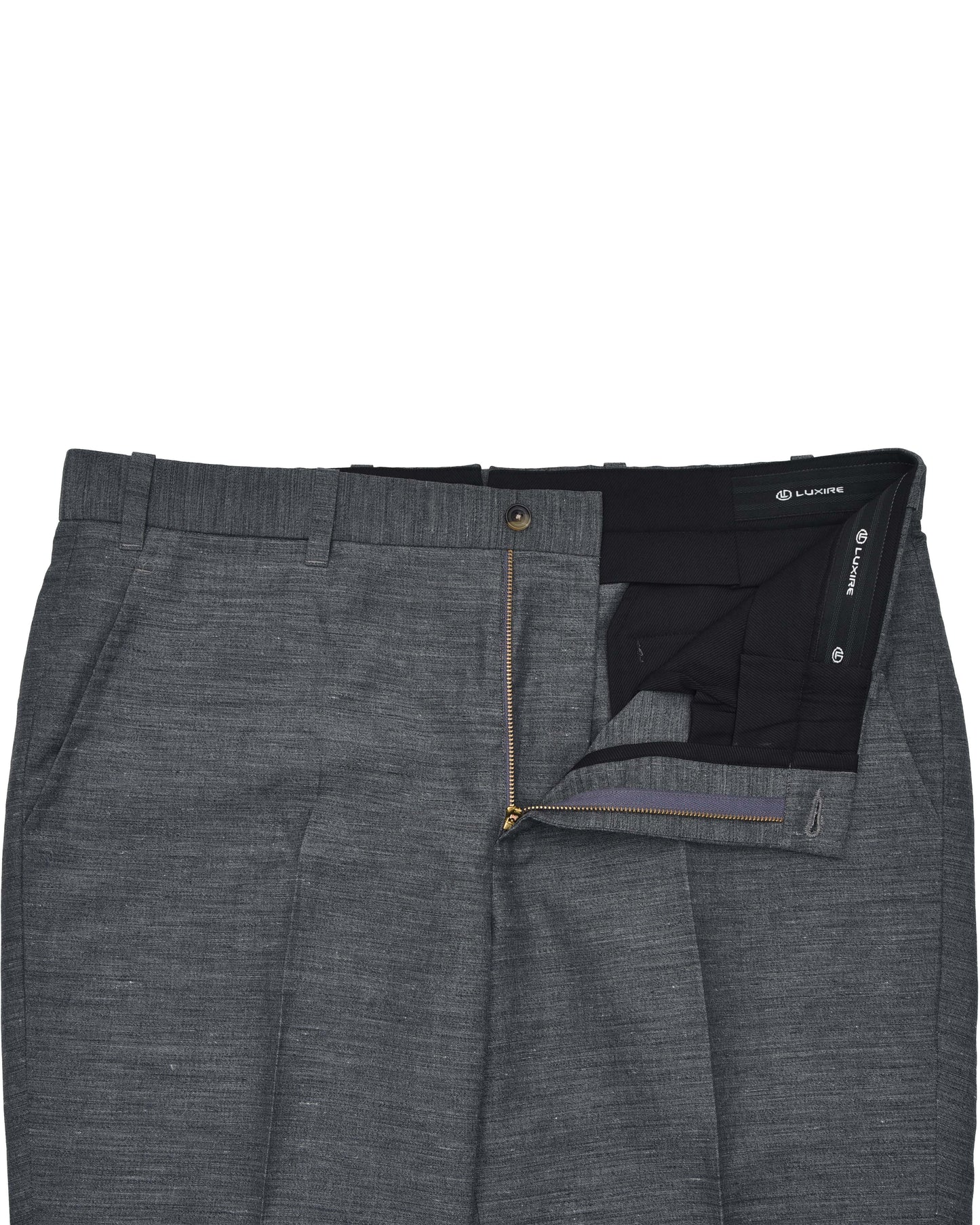 Solbiati Ash Grey Linen Dress Pant
