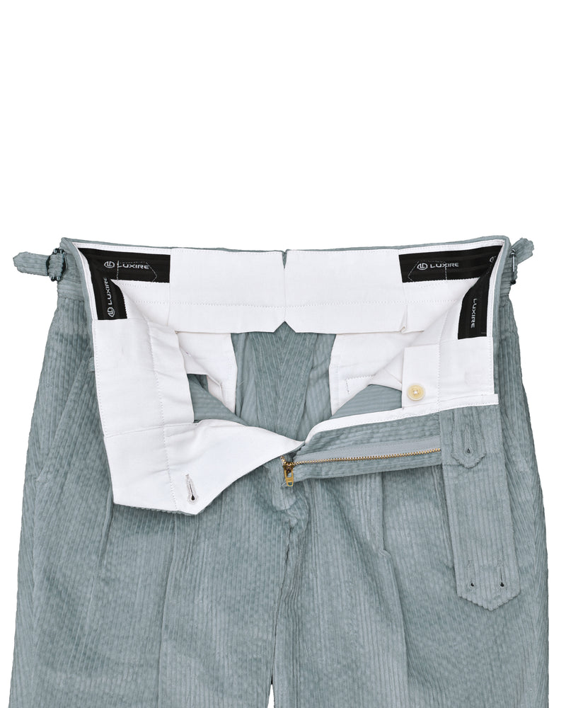 Modrone Corduroy Seersucker Light Green -8 Wale