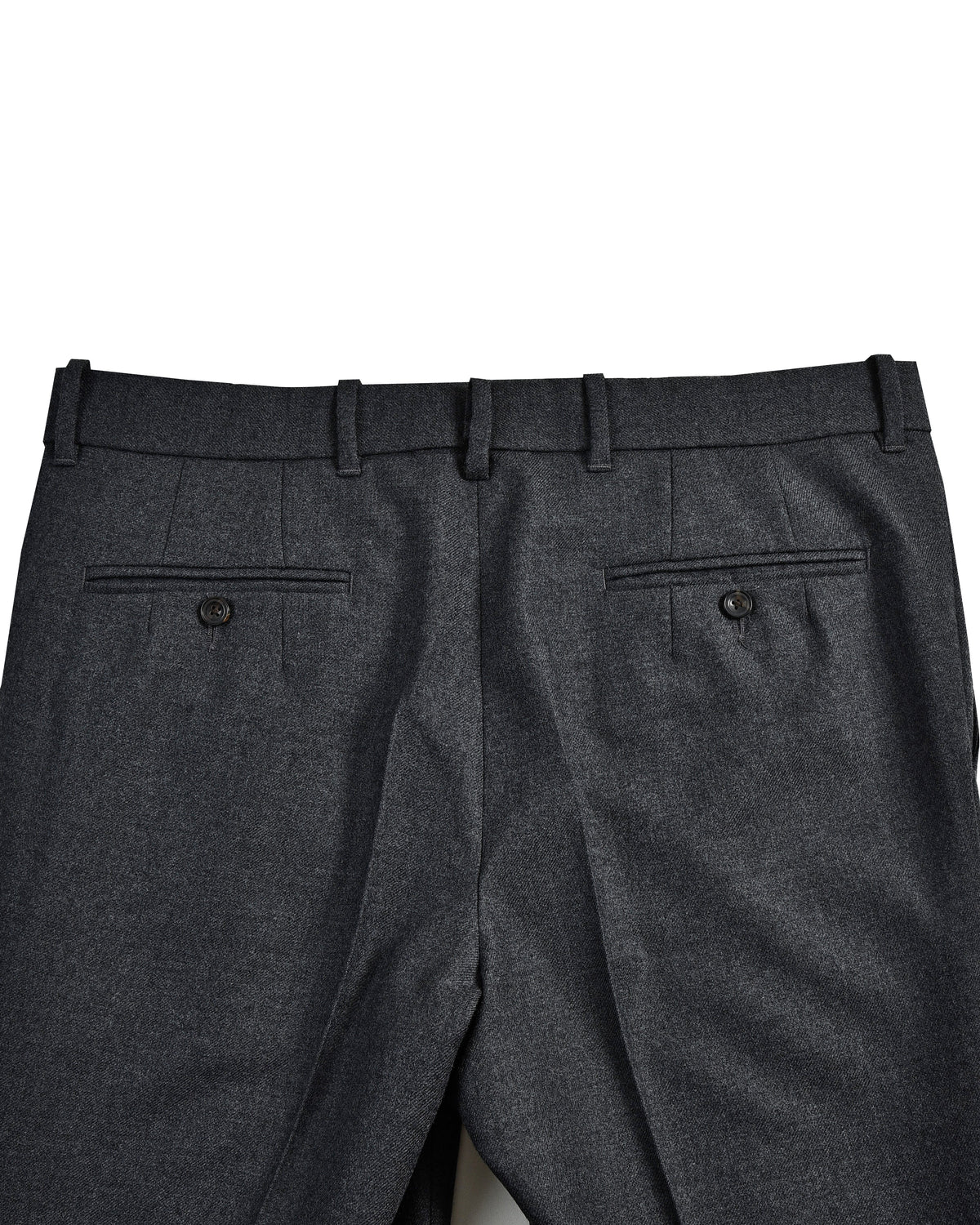 Dugdale Dark Grey Wool Flannel Pant - 6