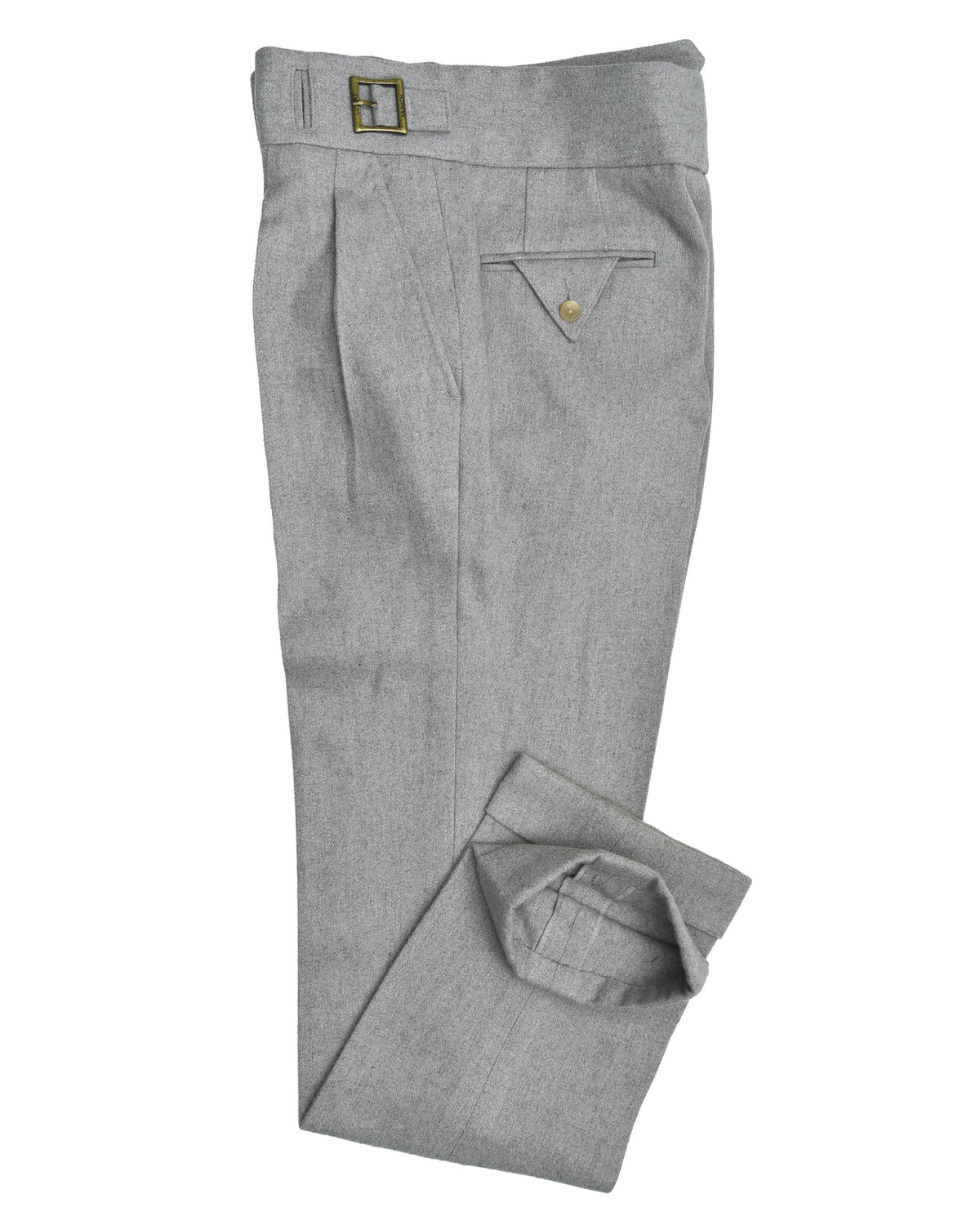 Gurkha Pant in Grey Wool Flannel - 2
