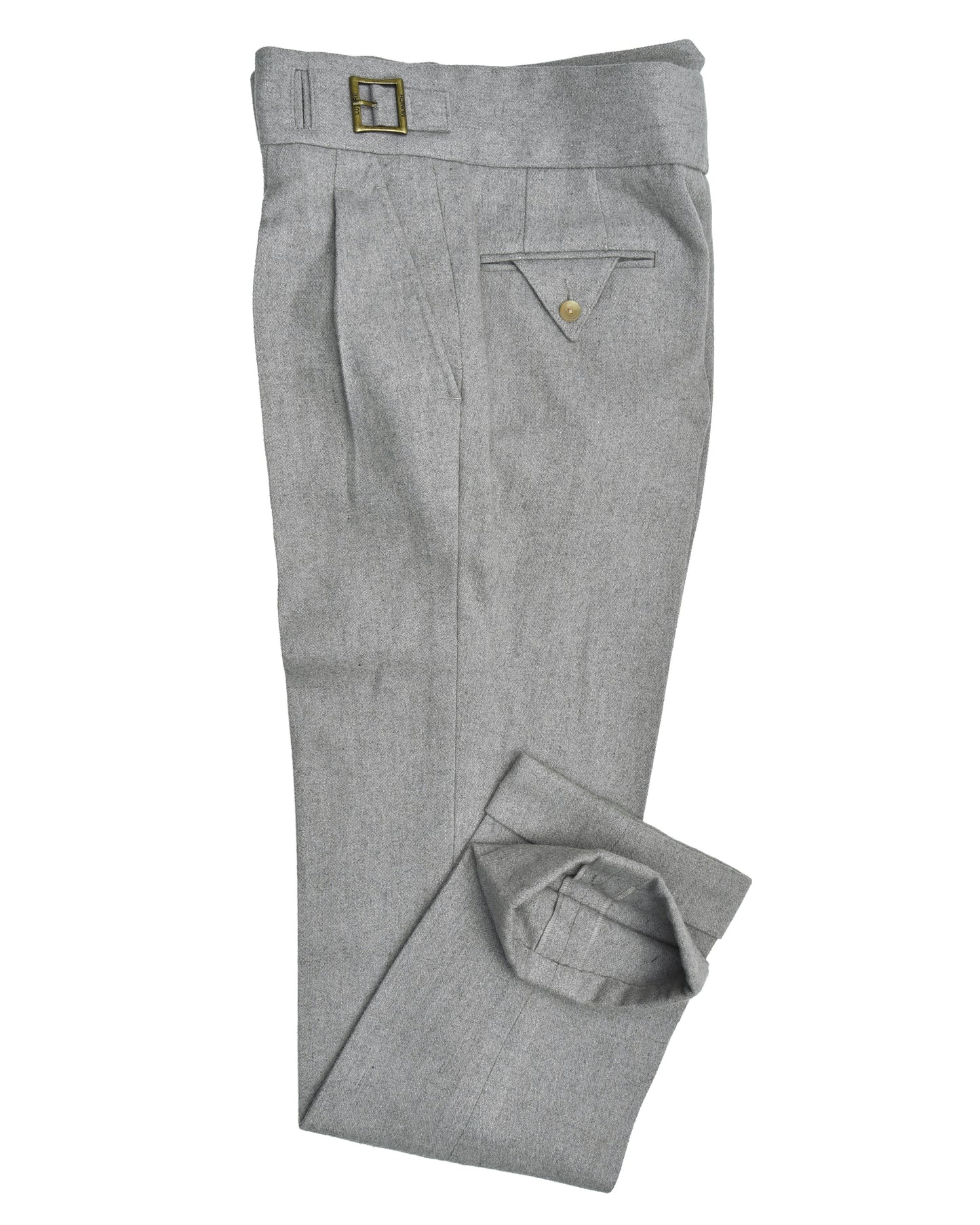 Gurkha Pant in Grey Wool Flannel