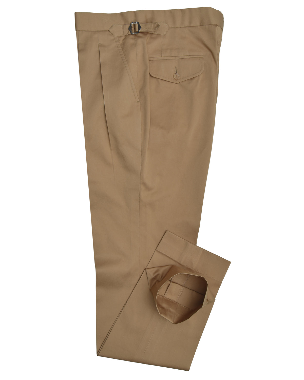 Pleated Military Khaki Dress Pant - 2
