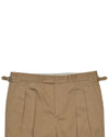 Pleated Military Khaki Dress Pant