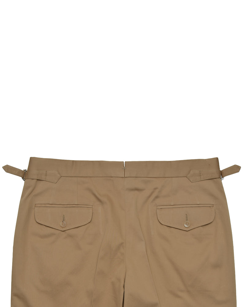 Pleated Military Khaki Dress Pant