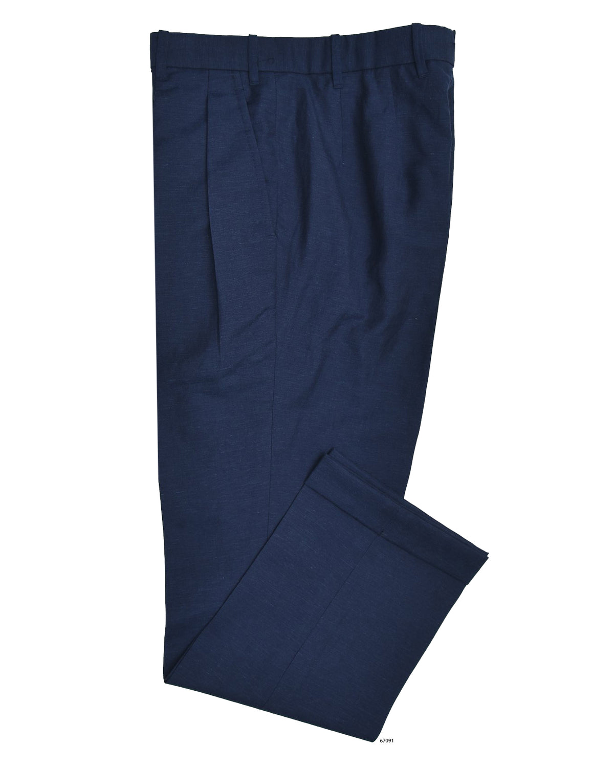 VBC: Navy Blue Wool-Linen - 1