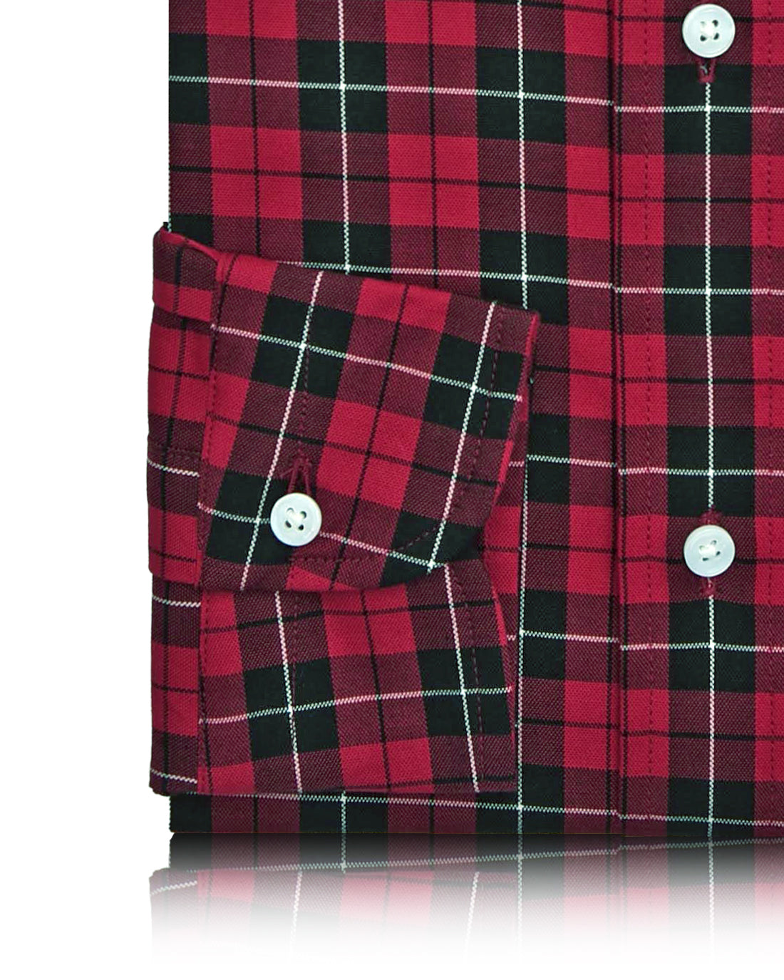 Red Black Tattersall Checks Shirt