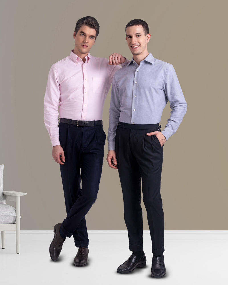 Light Blue Brushed Oxford