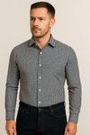 Black Ecru Gingham Shirt