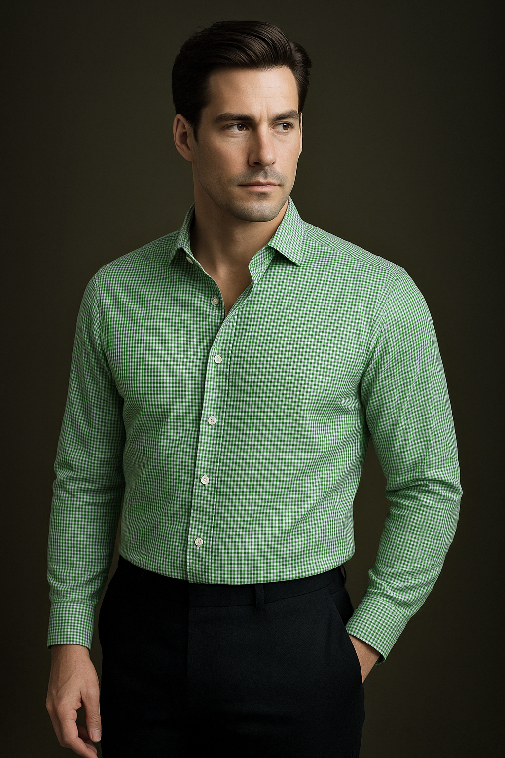 Monti Green Mini Checks Ice - 1