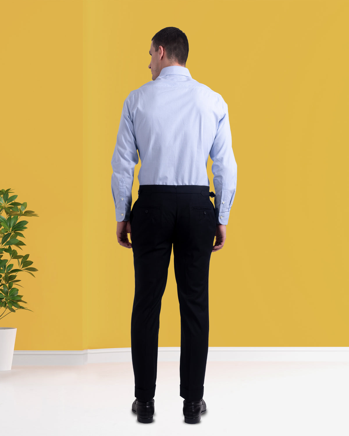 Blue Pin Stripes on White Shirt - 7