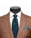 Ethomas Brick Brown White Checks Jacket