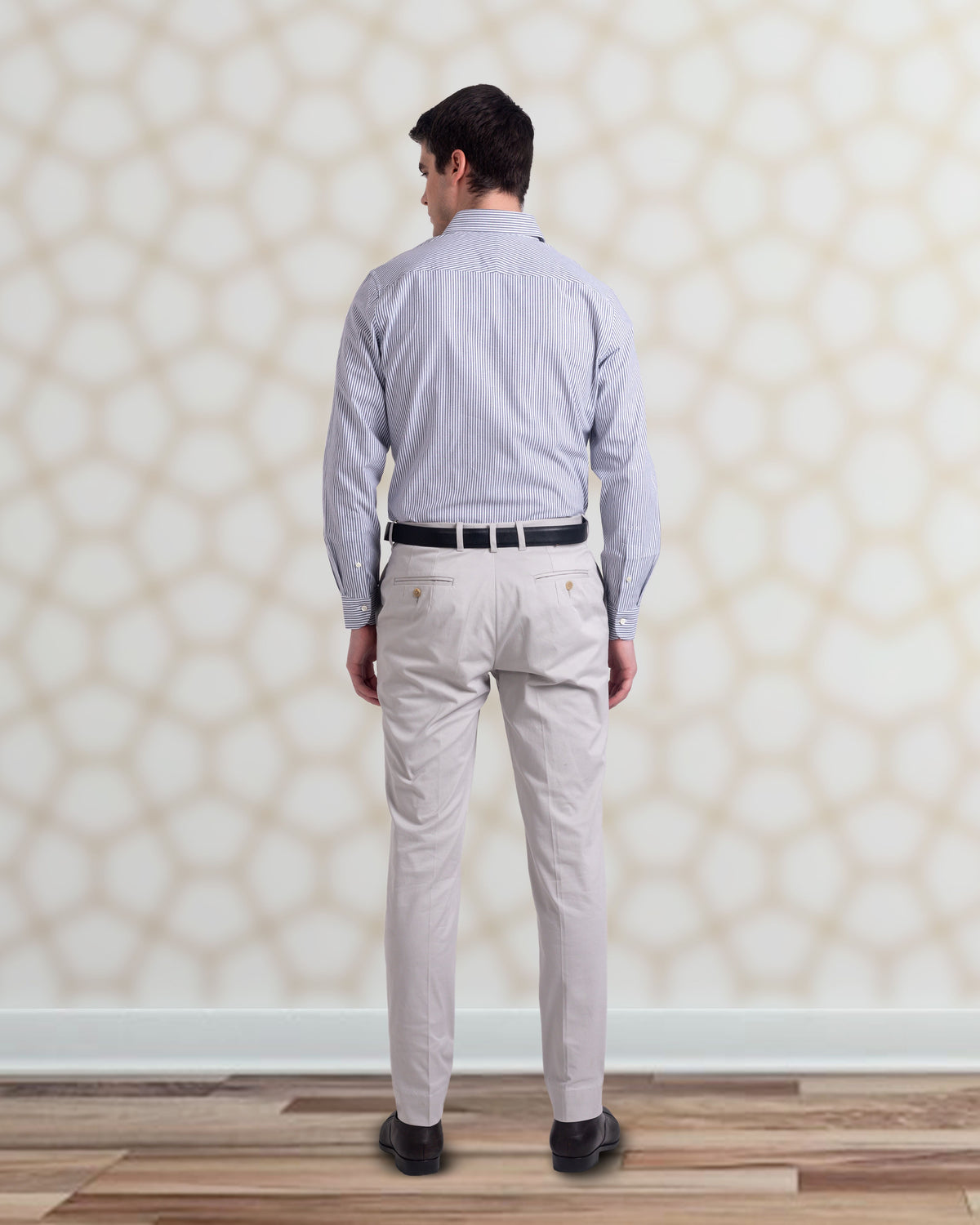 Oyster Grey Twill Dress Pant - 6