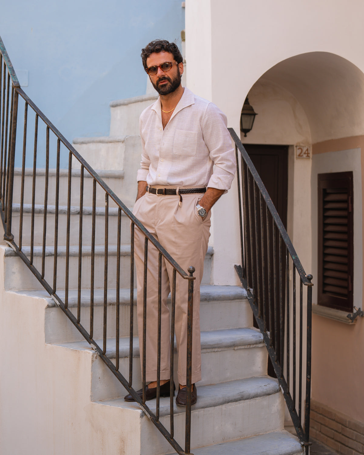 Pleated Pastel Pink Dress Pant - 6