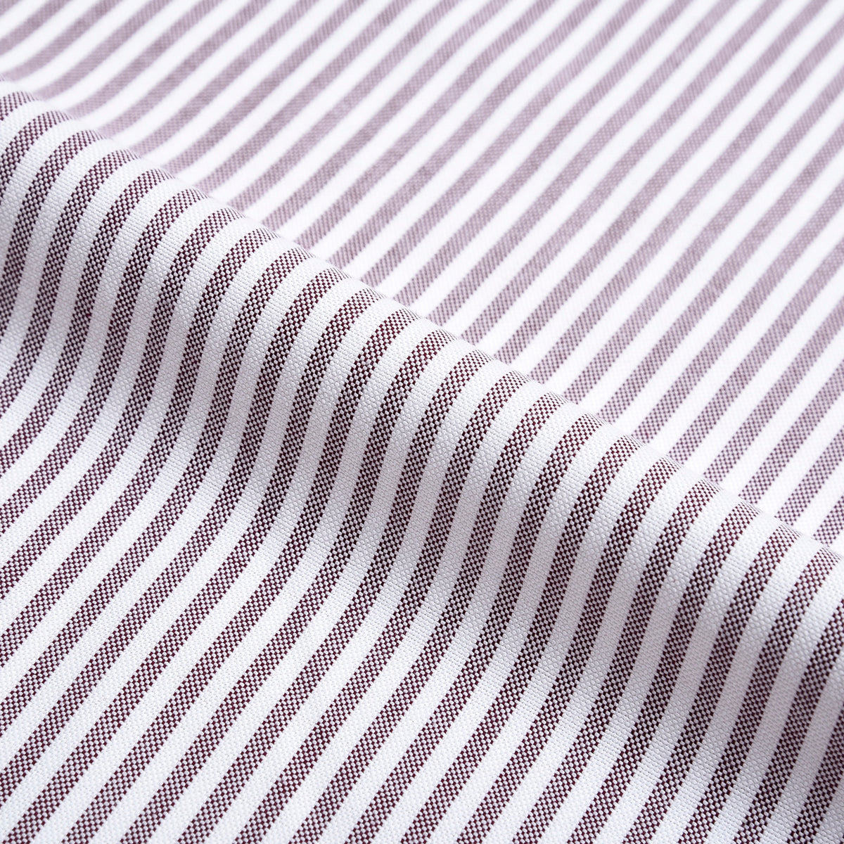 Maroon University Stripes Wrinkle Resistant Oxford Shirt - 4