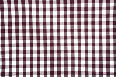 Maroon on White Broad Gingham Checks Shirt