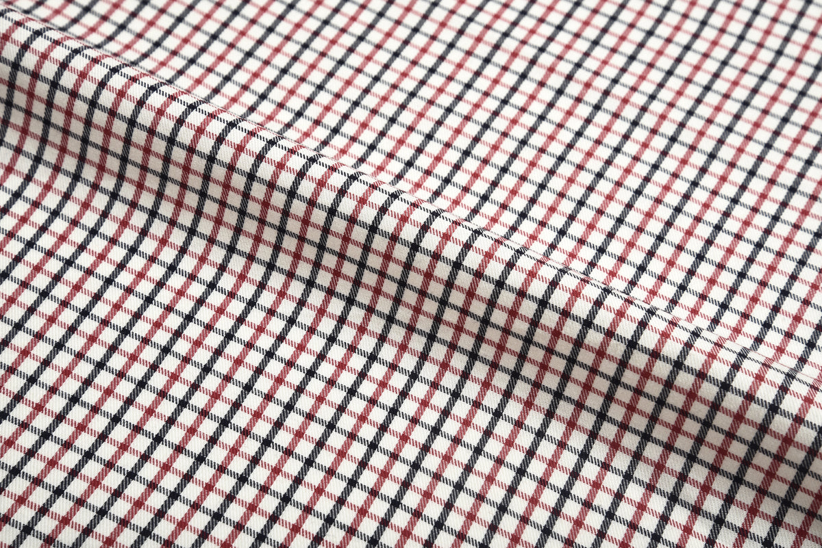 Black Red in Ecru Checks - 4