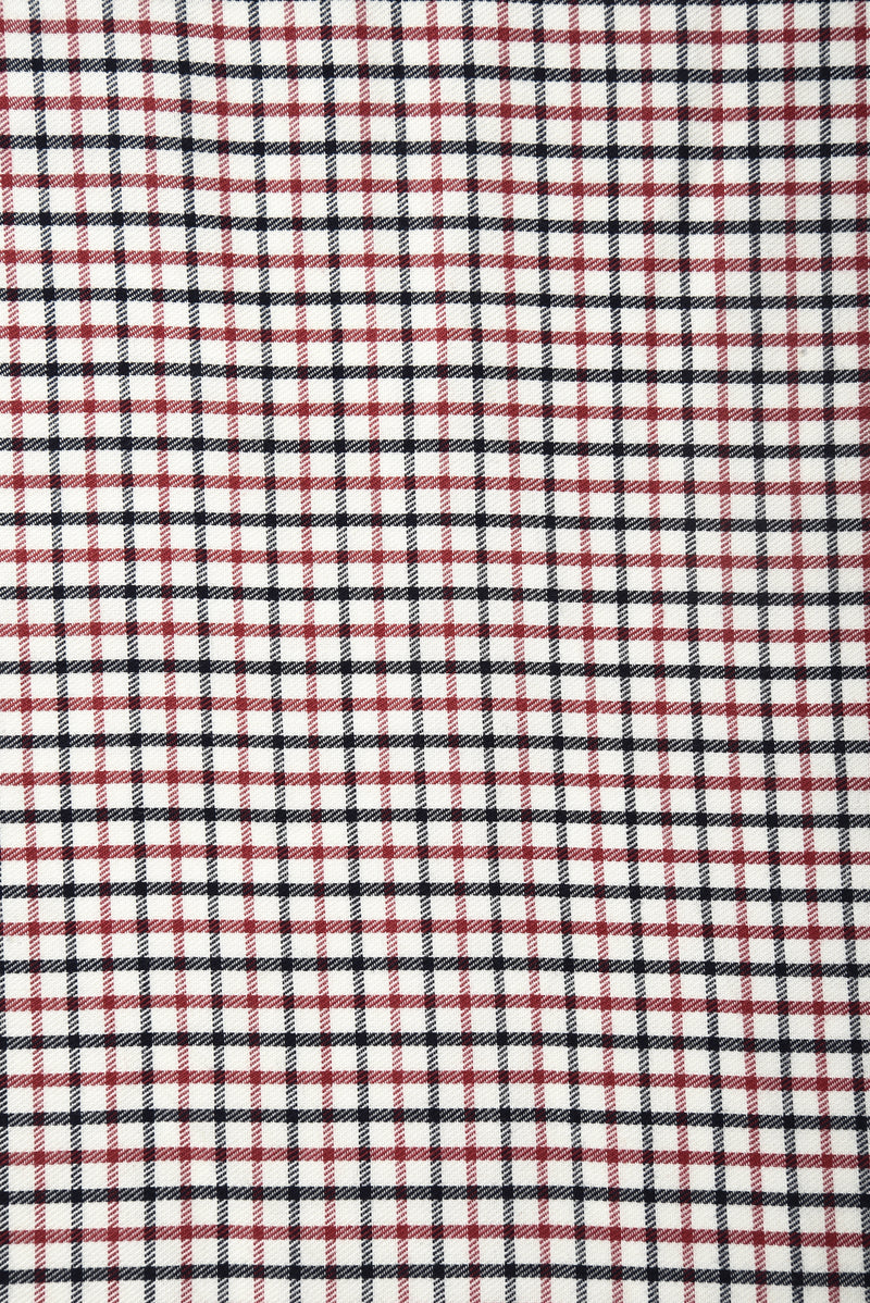 Black Red in Ecru Checks