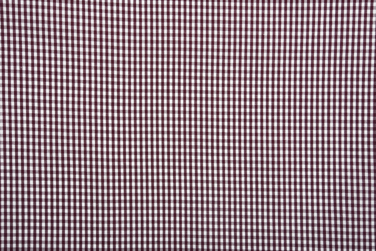 Maroon & White Gingham Shirt - 3