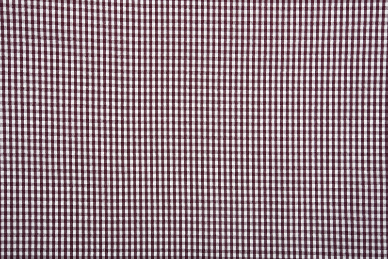 Maroon & White Gingham Shirt
